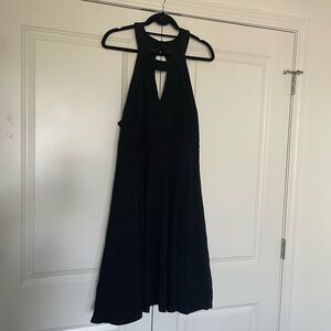 torrid Black Halter Fit-and-Flare Dress